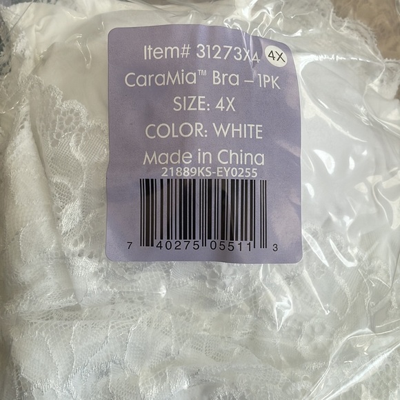 Caramia bra 3pk beige, black and white size 4X - Picture 2 of 7